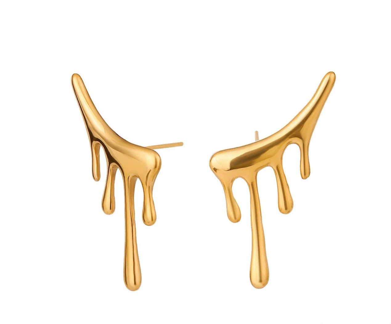 Aretes Goteo Dorado