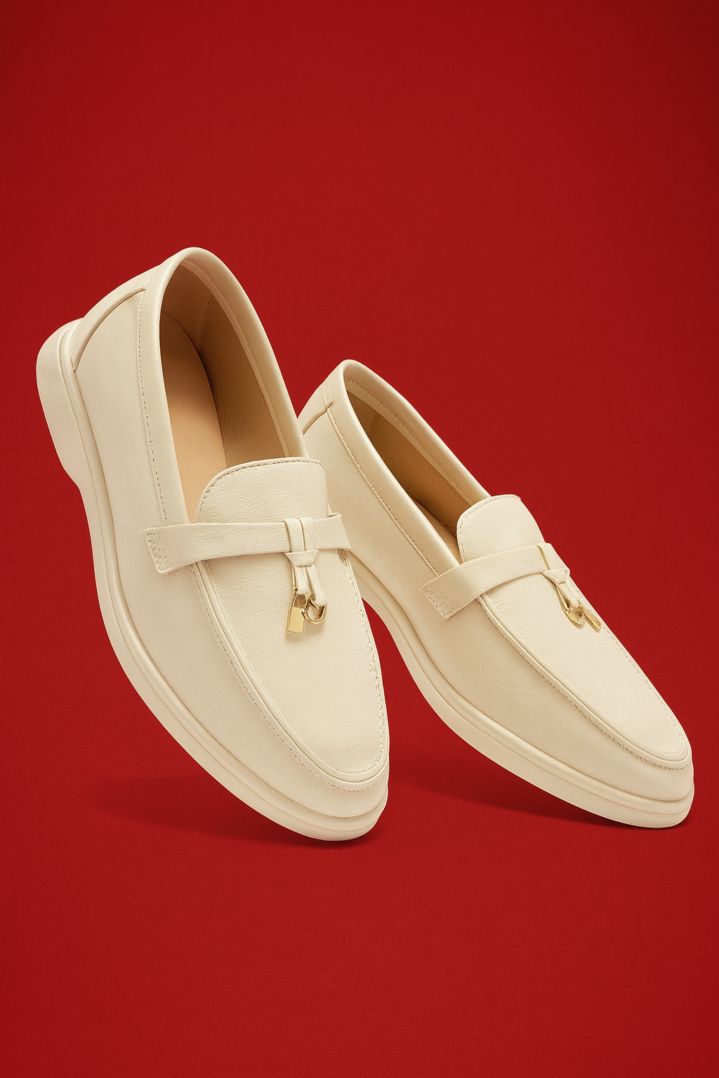 MOCASÍN PIEL SINTÉTICA BLANCO