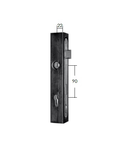 Įvirinama vamzdžio 60x40 mm dėžutė su spyna