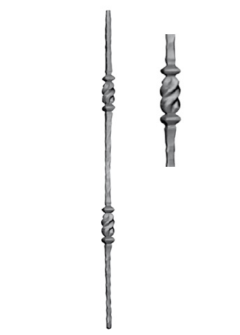 Strypas kv.14x14 mm su dviem kaltas suktukais