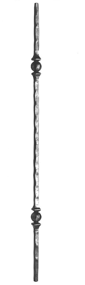 Strypas iš valcuoto kvadrato 14x14 mm mm su dviem burbulais