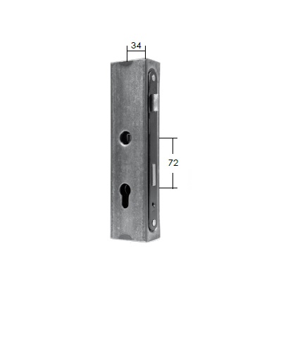 Įvirinama vamzdžio 60x40 mm dėžutė su spyna