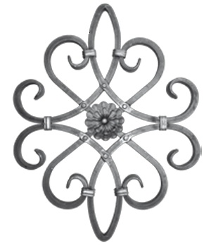 Rozete  iš kv.strypo 12x12 mm