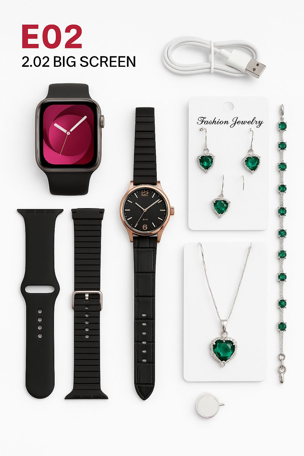 E02 Smart Watch Gift Set