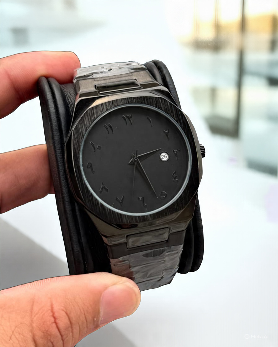 Matte Black Arabic Dial With Date
