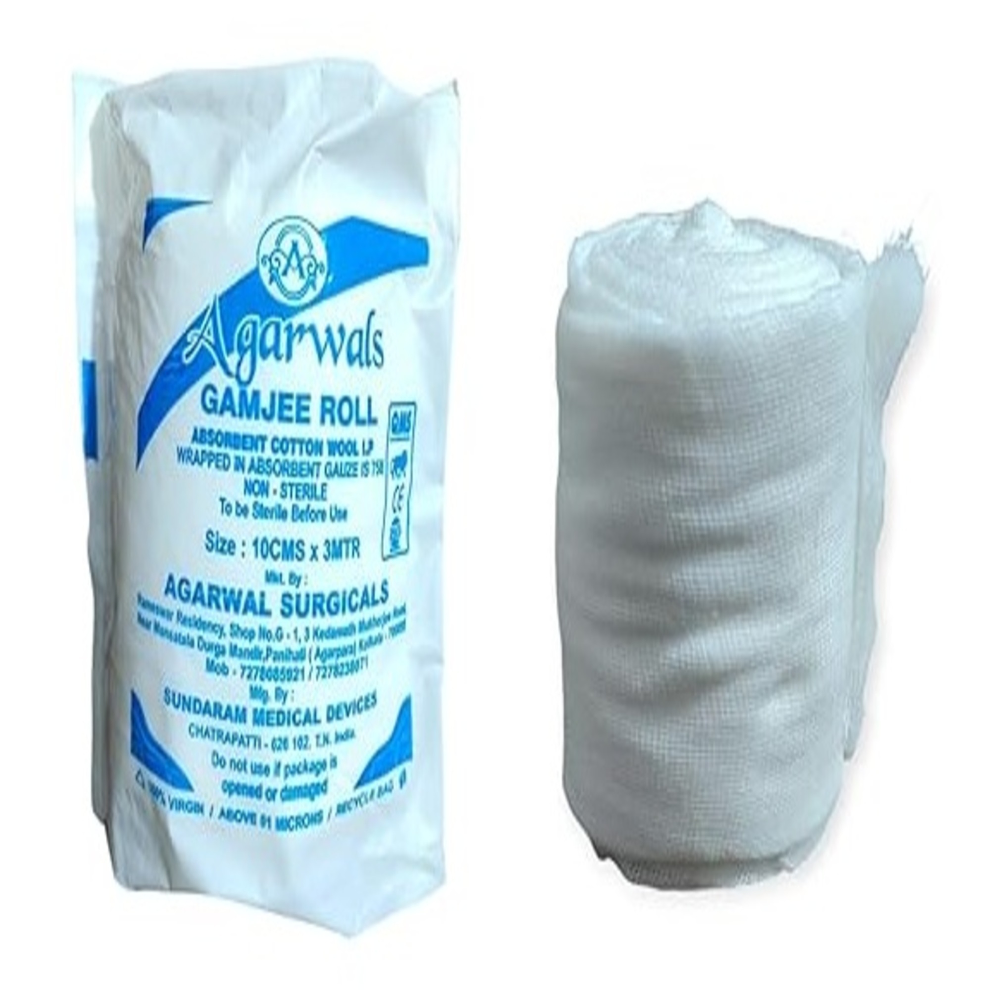 Agarwals Gamjee Roll Post Operation Absorbent Cotton Wool 10cm x 3mtr
