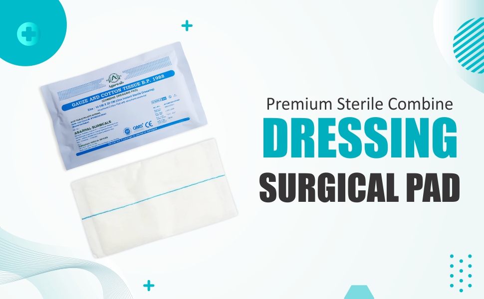 Agarwals Premium Sterile Combine Dressing Surgical Pad 10CM x 20CM