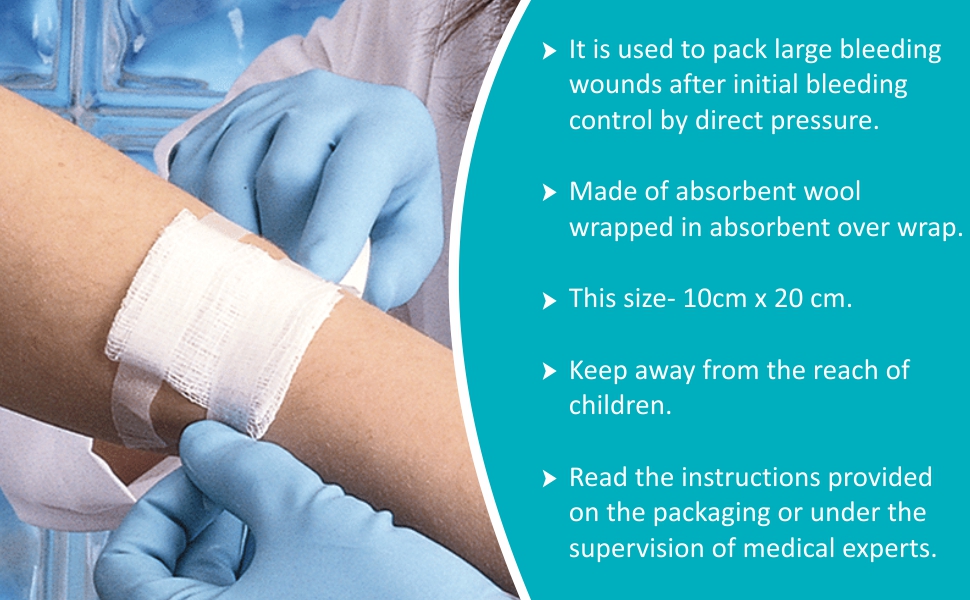 Agarwals Premium Sterile Combine Dressing Surgical Pad 10CM x 20CM