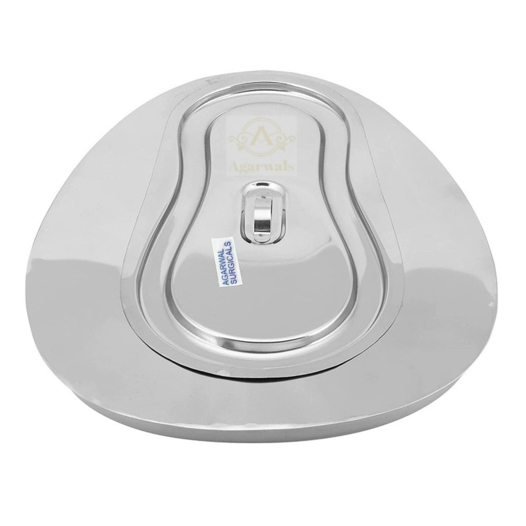 Agarwals Bed Pan With Lid For Male And Female Stainless Steel