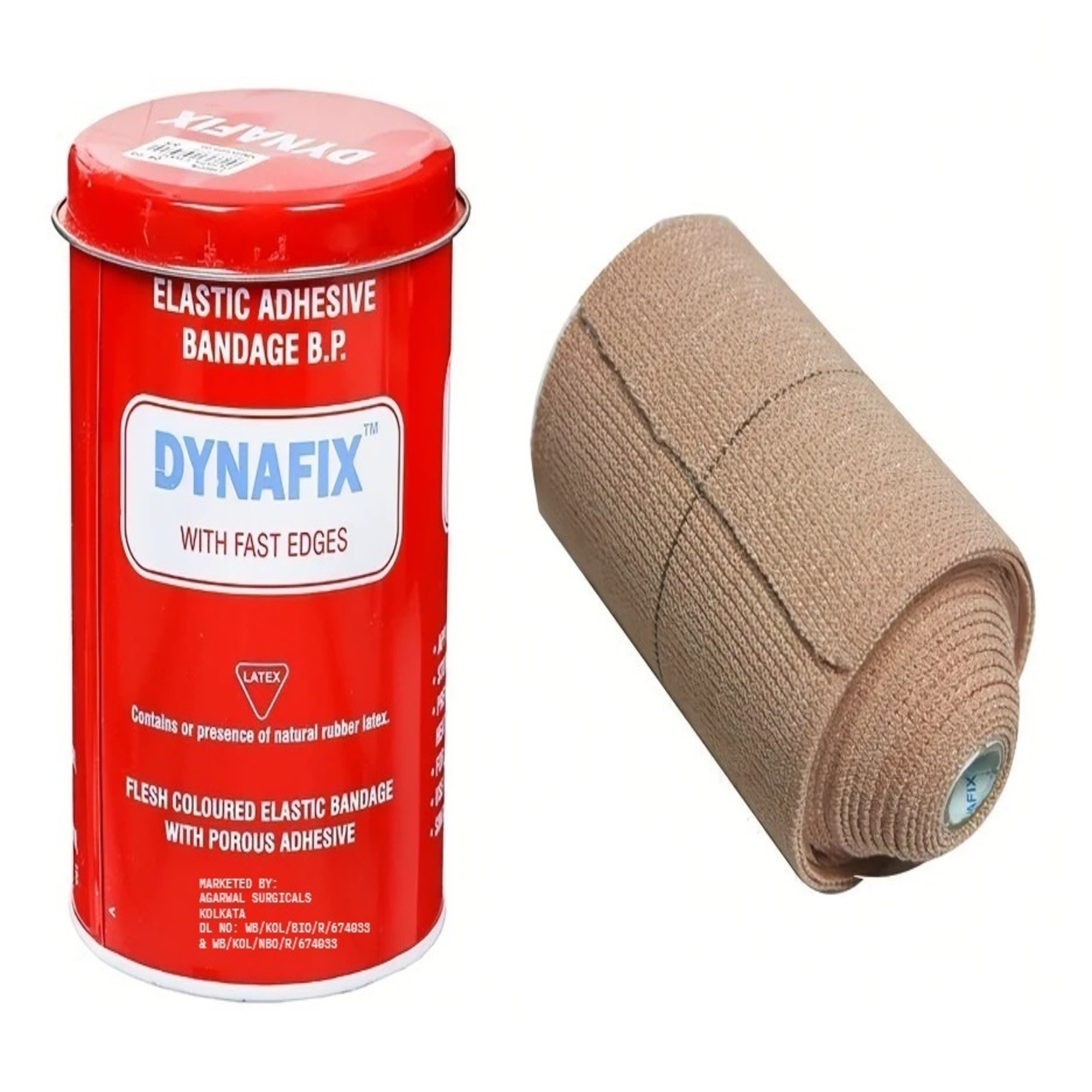 DYNAFIX Elastic Adhesive Bandage B.P. 10 CM X Stretched Length 4/6 M