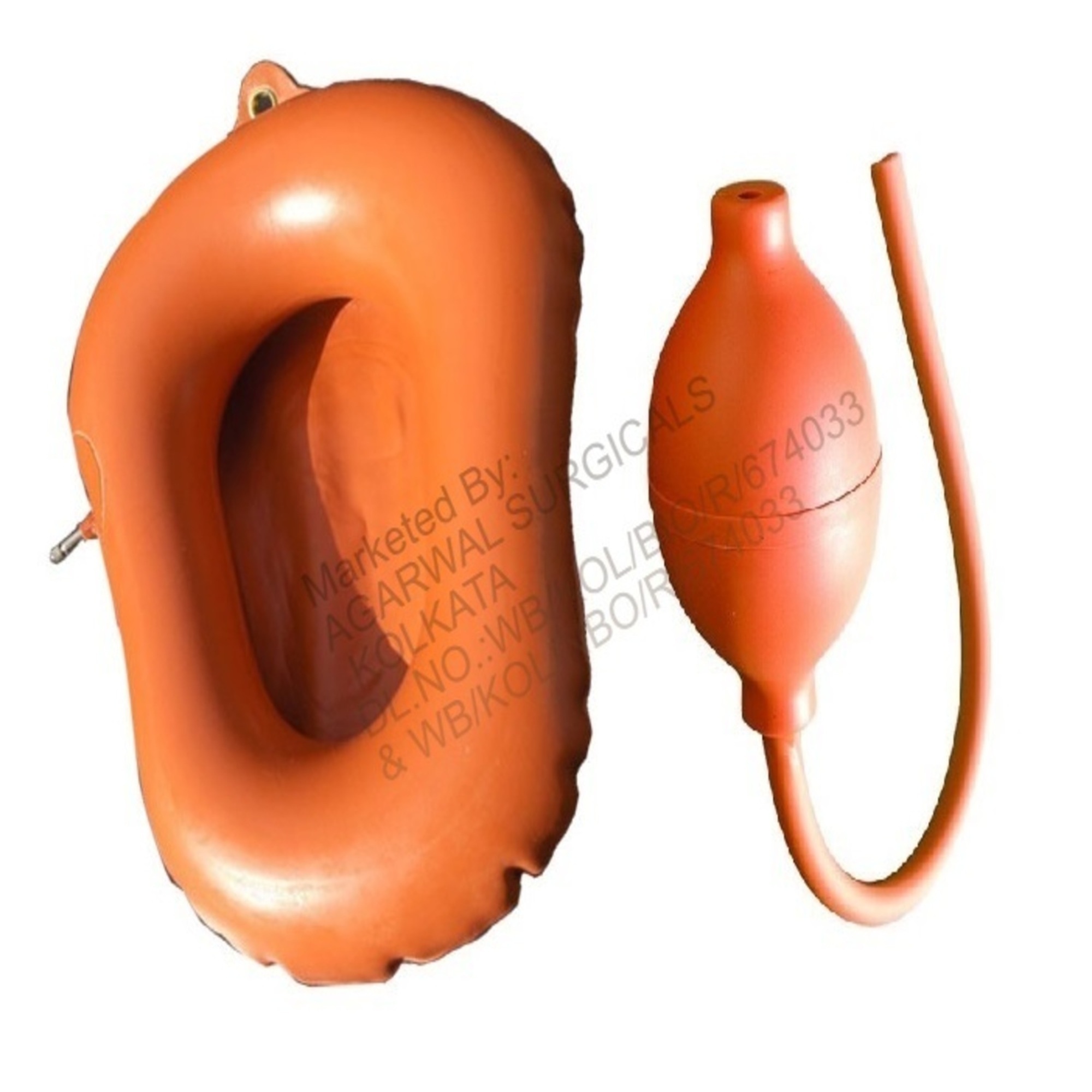 Agarwals Rubber Bed Pan National With Automizer Bulb