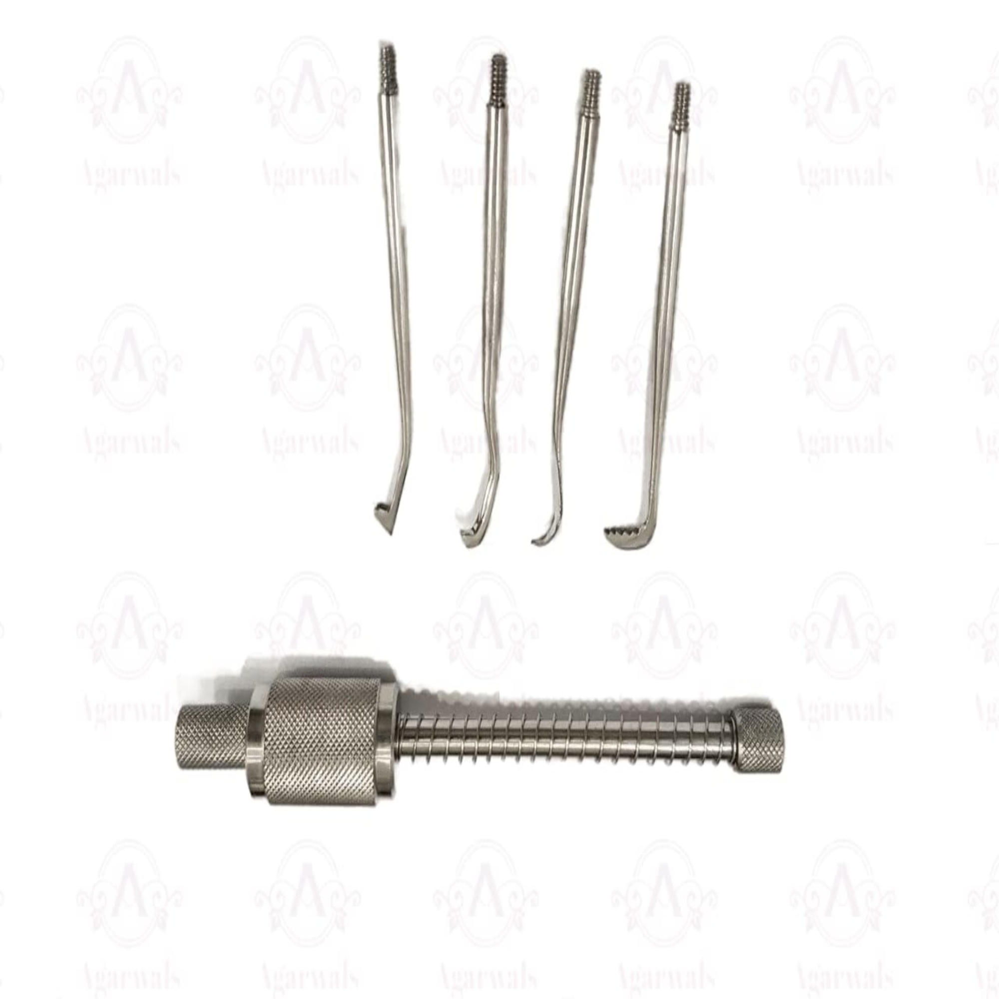 Agarwals Dental Crown Remover Set of 4 Tip Stainless Steel