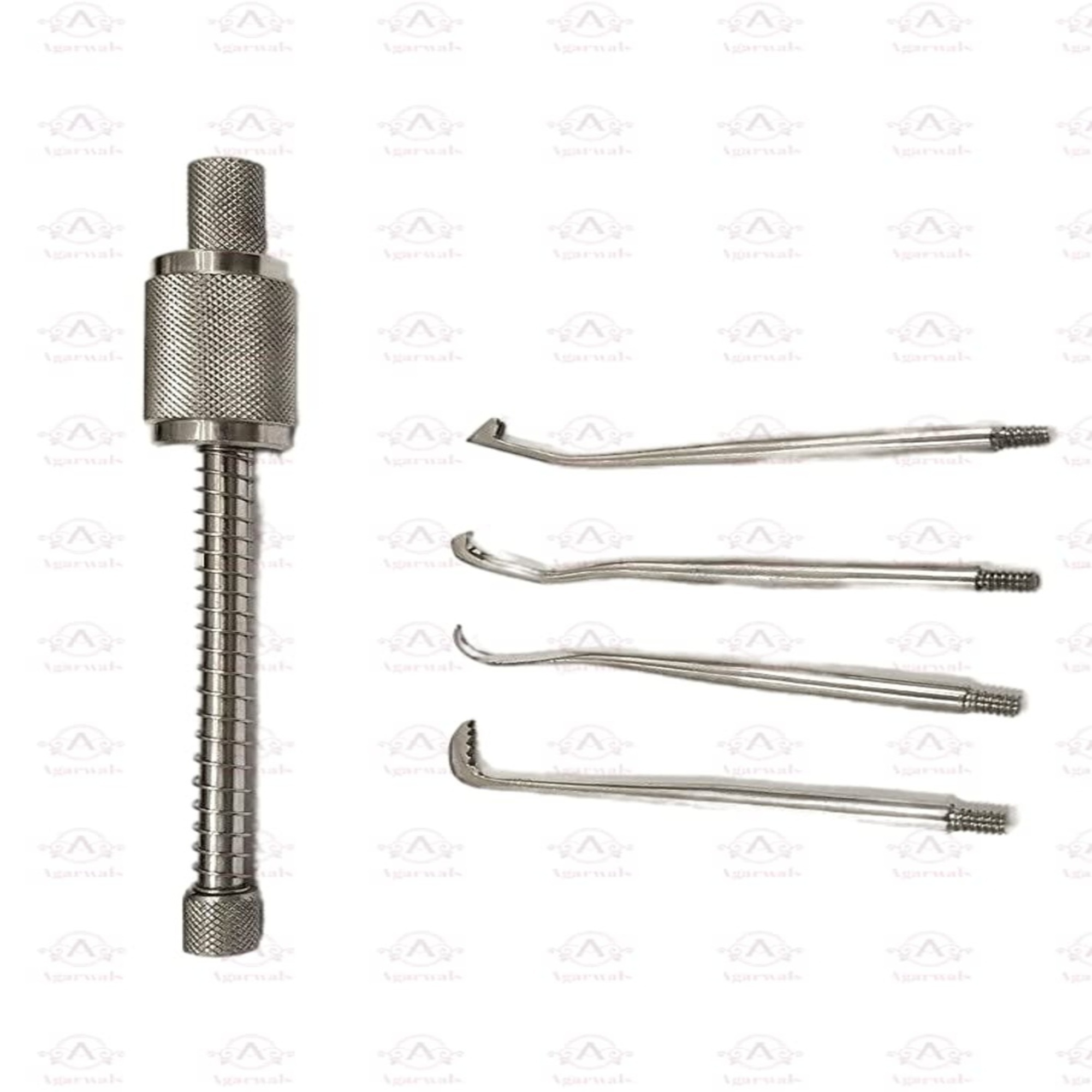 Agarwals Dental Crown Remover Set of 4 Tip Stainless Steel
