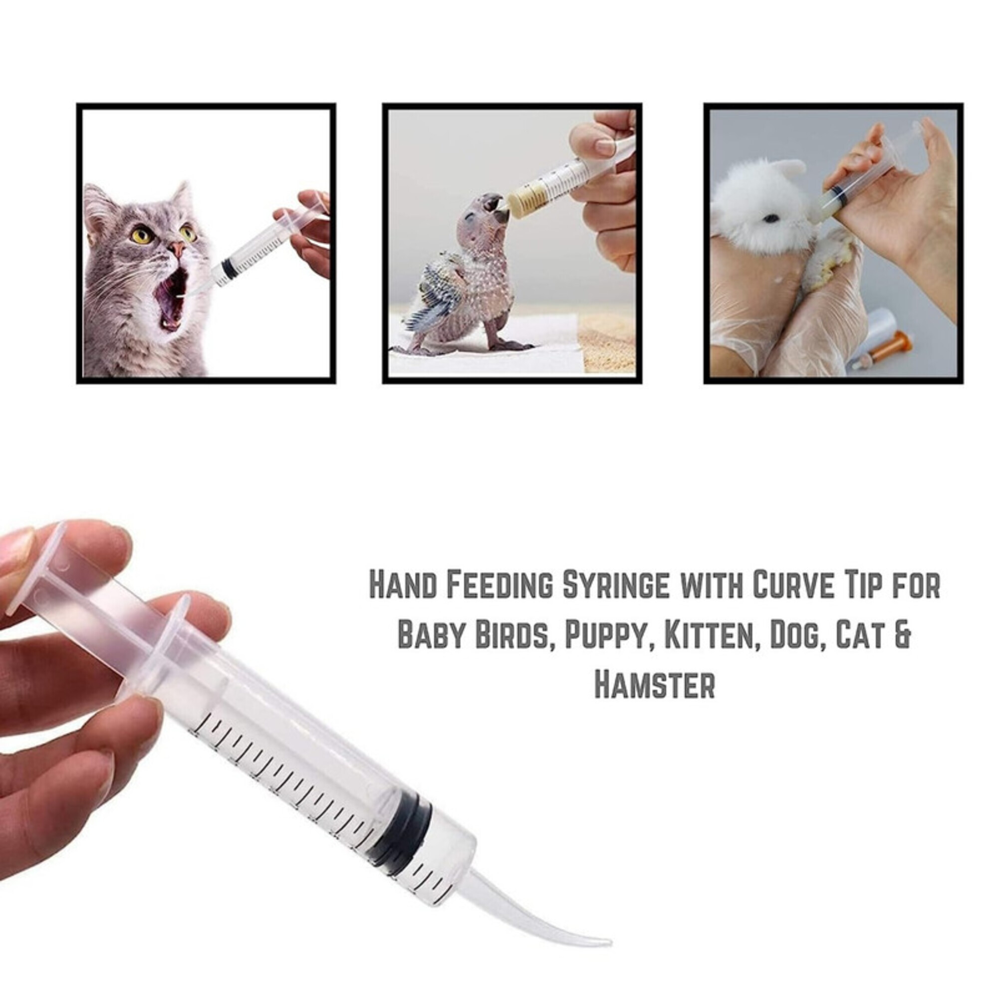 Agarwals Hand Feeding Syringe For Baby Pets CVD Tip 12 ml