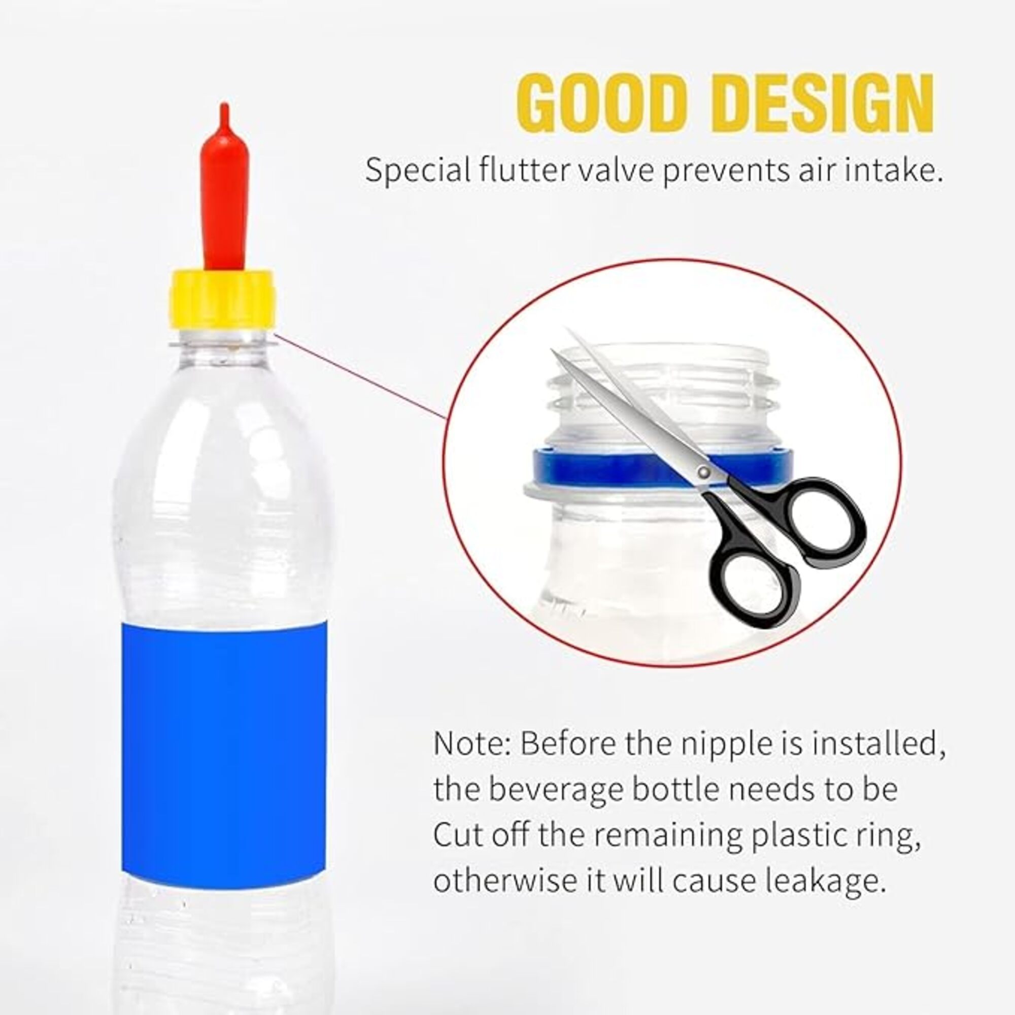 Agarwals Cattle Feeding Bottle's Nipple Topper Universal for Goat, Puppy, Kitten, Sheep, Cow, Dog, Cat & Pigs