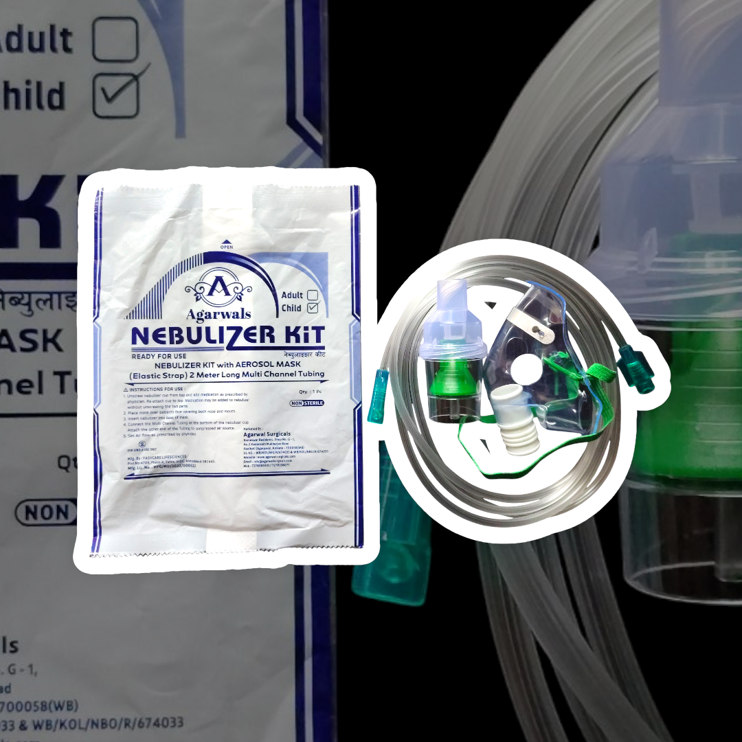 Agarwals Nebulizer Mask with Air Tube and Medicine Chamber (Child Kit) 