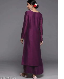 Elegant Purple Embroidered Kurti