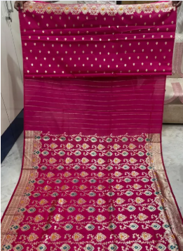 Elegant Maroon Banarasi Silk Saree