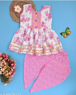 Girls' Floral Dress Set