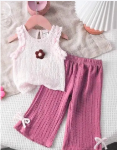 Girls' Knitted Outfit Set