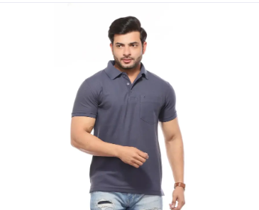 Men's Grey Polo T-Shirt
