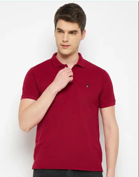 Men's Maroon Polo T-Shirt