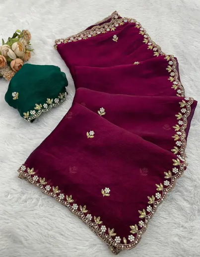 Moda Magic Women's Crunchy Saree