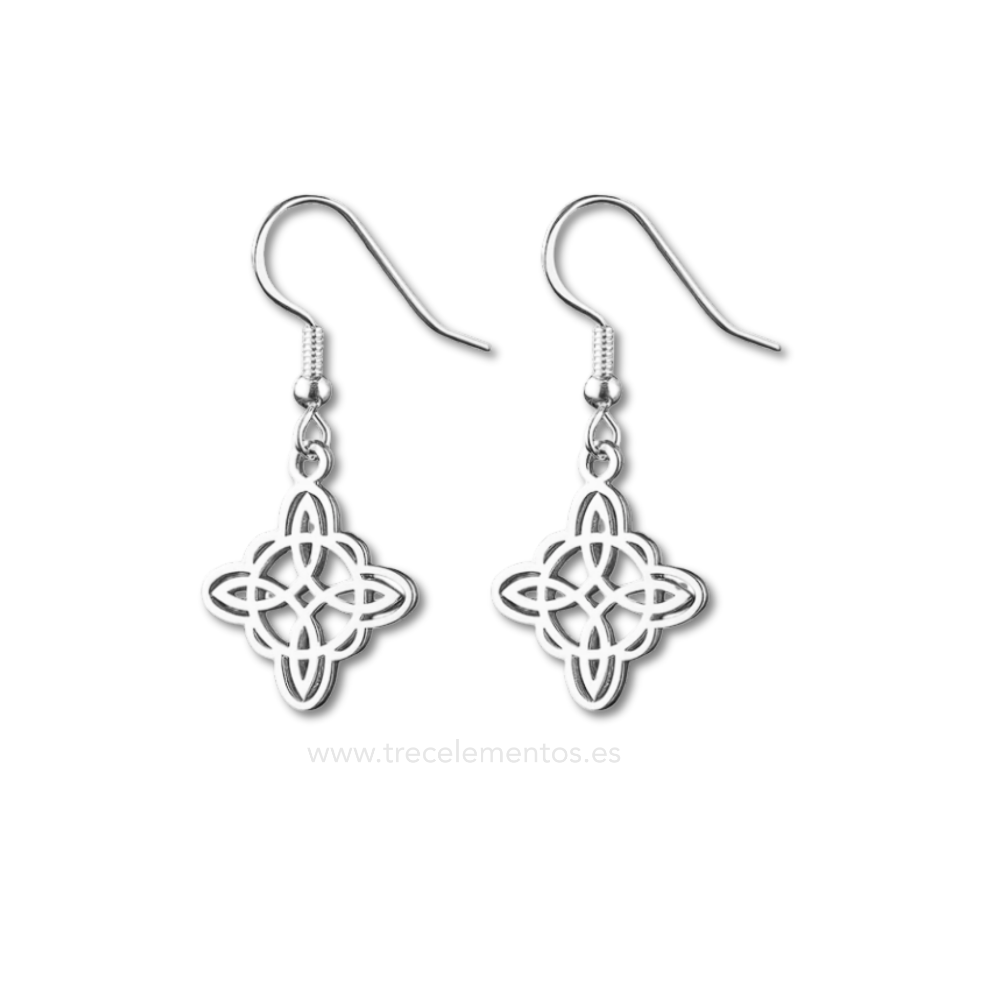 Pendientes Acero Nudo de Bruja – Protección · Equilibrio · Magia Interior