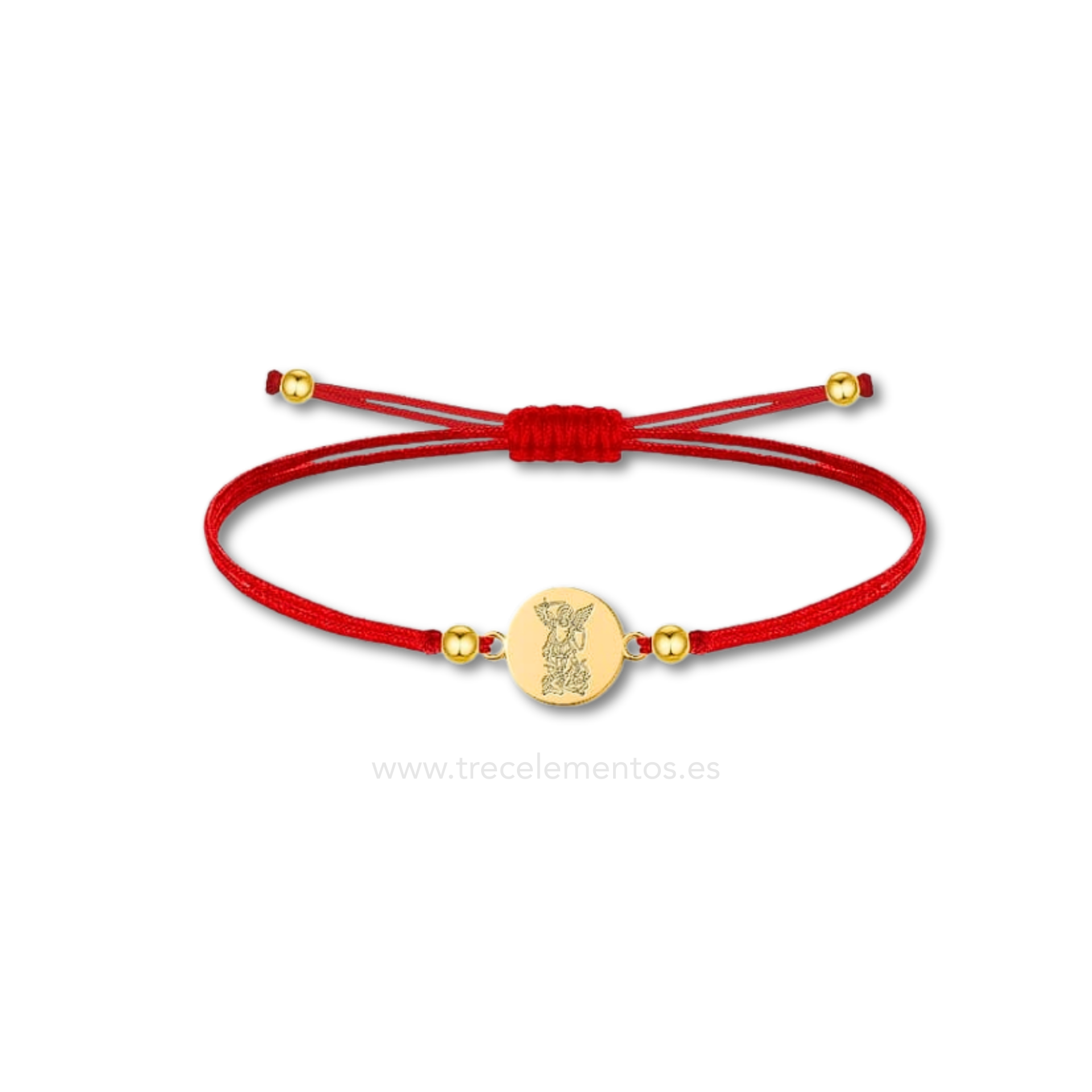 Pulsera Ajustable Roja Arcángel Miguel – Protección · Fuerza · Coraje Divino