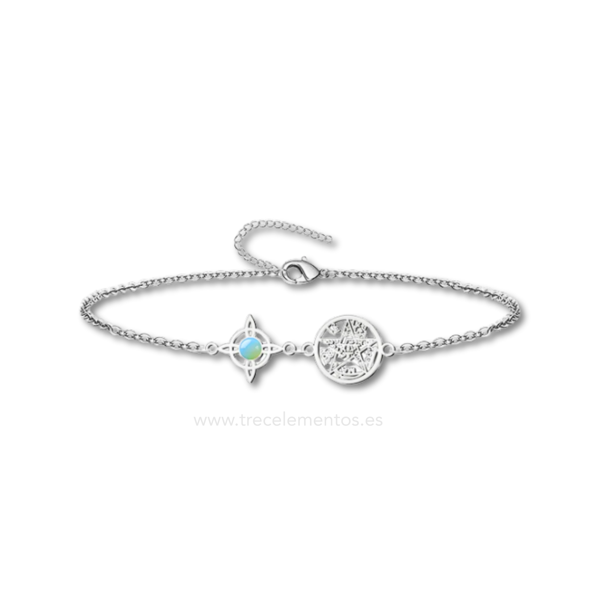 Pulsera Doble Protección con Opalina – Intuición · Calma · Energía Elevada