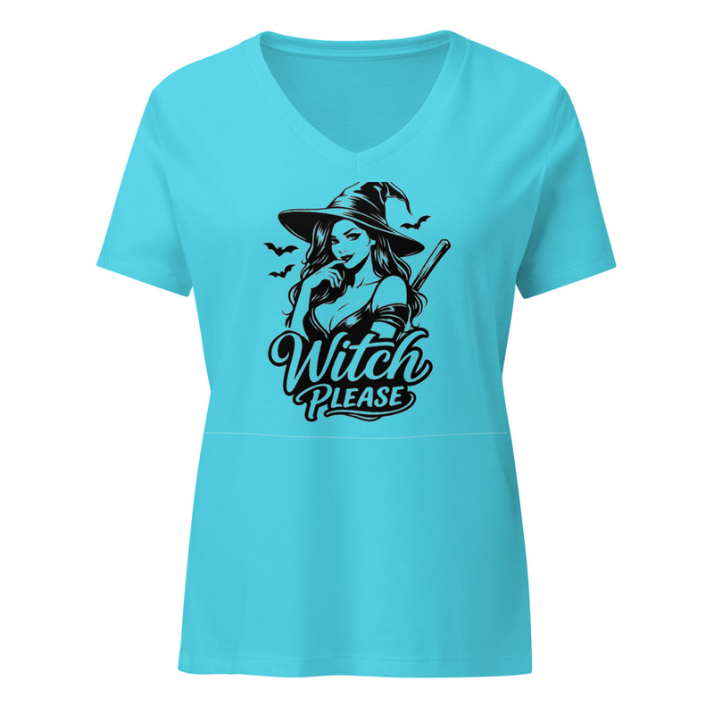 Witch Please Women’s light colors relaxed v-neck t-shirt
