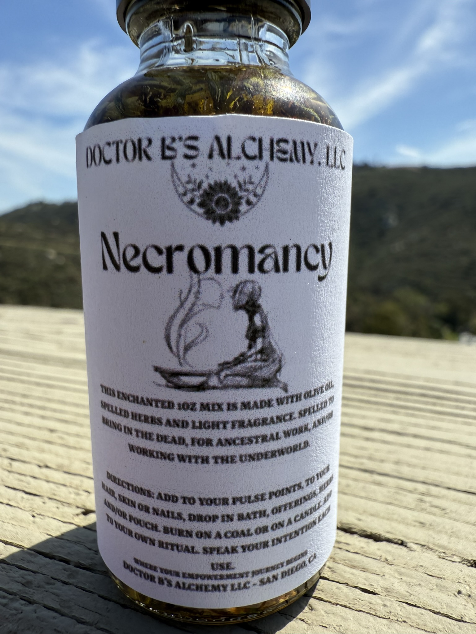 Necromancy Spelled Oil for Working With The Dead Or Underworld