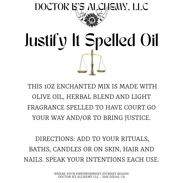 Justify It Spelled Oil For Court And Justice