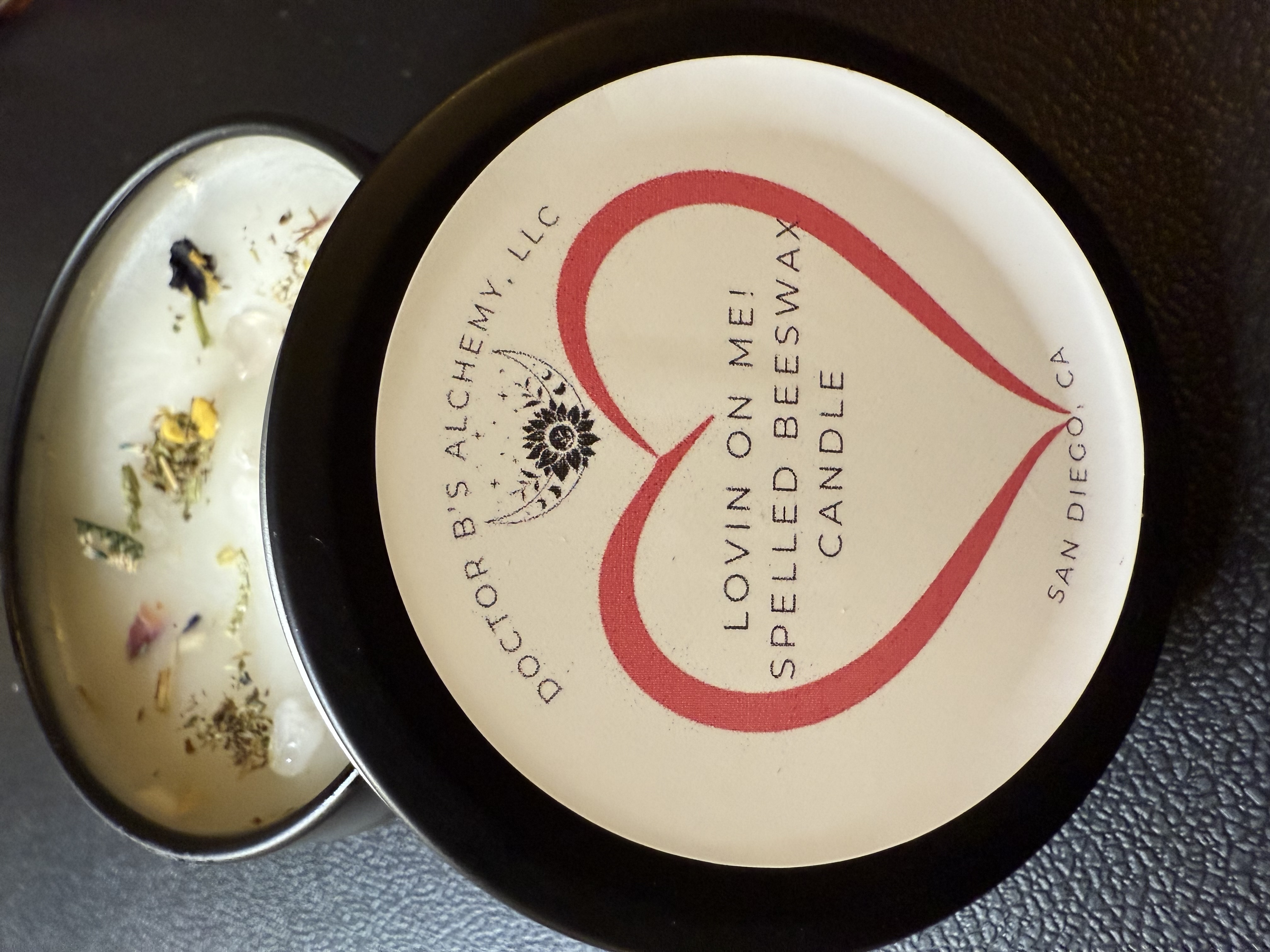 Lovin On Me! Spelled Beeswax Candle