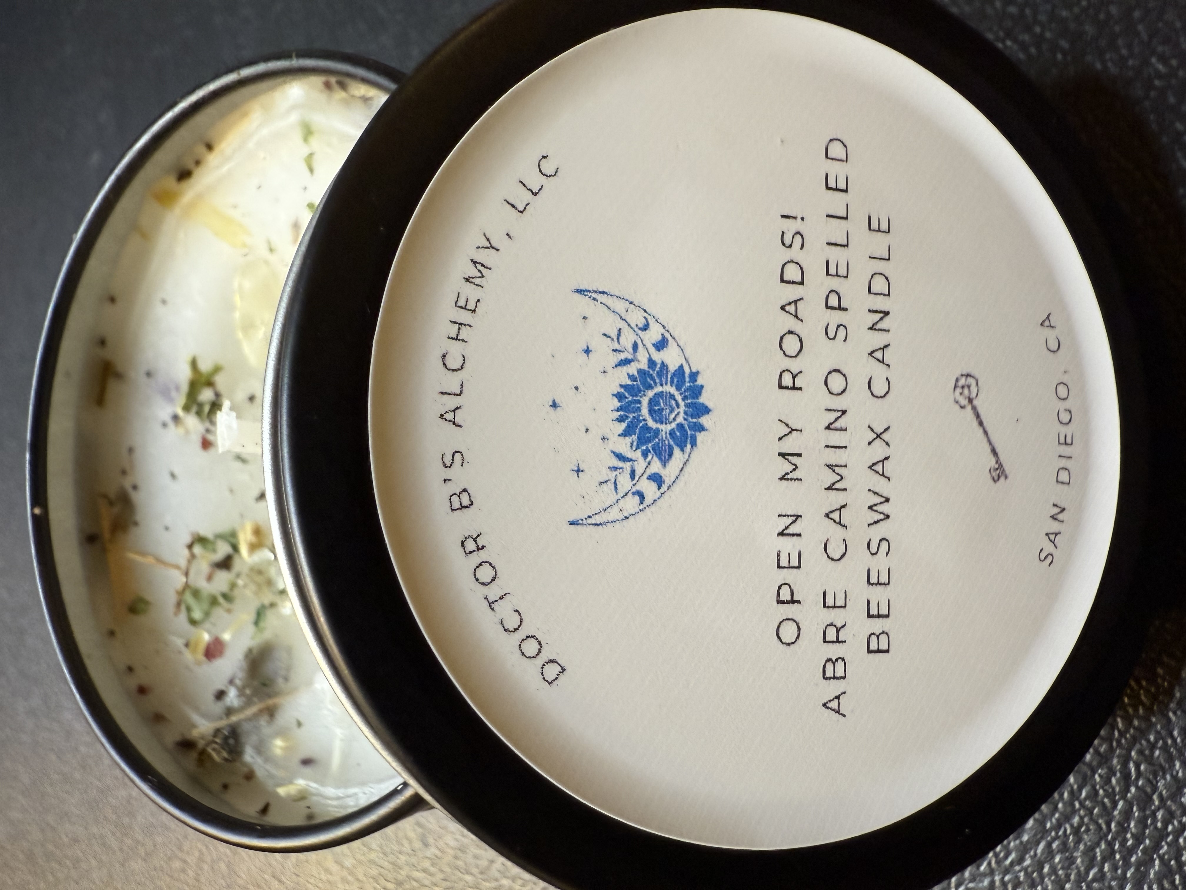 Open My Roads Beeswax Candle