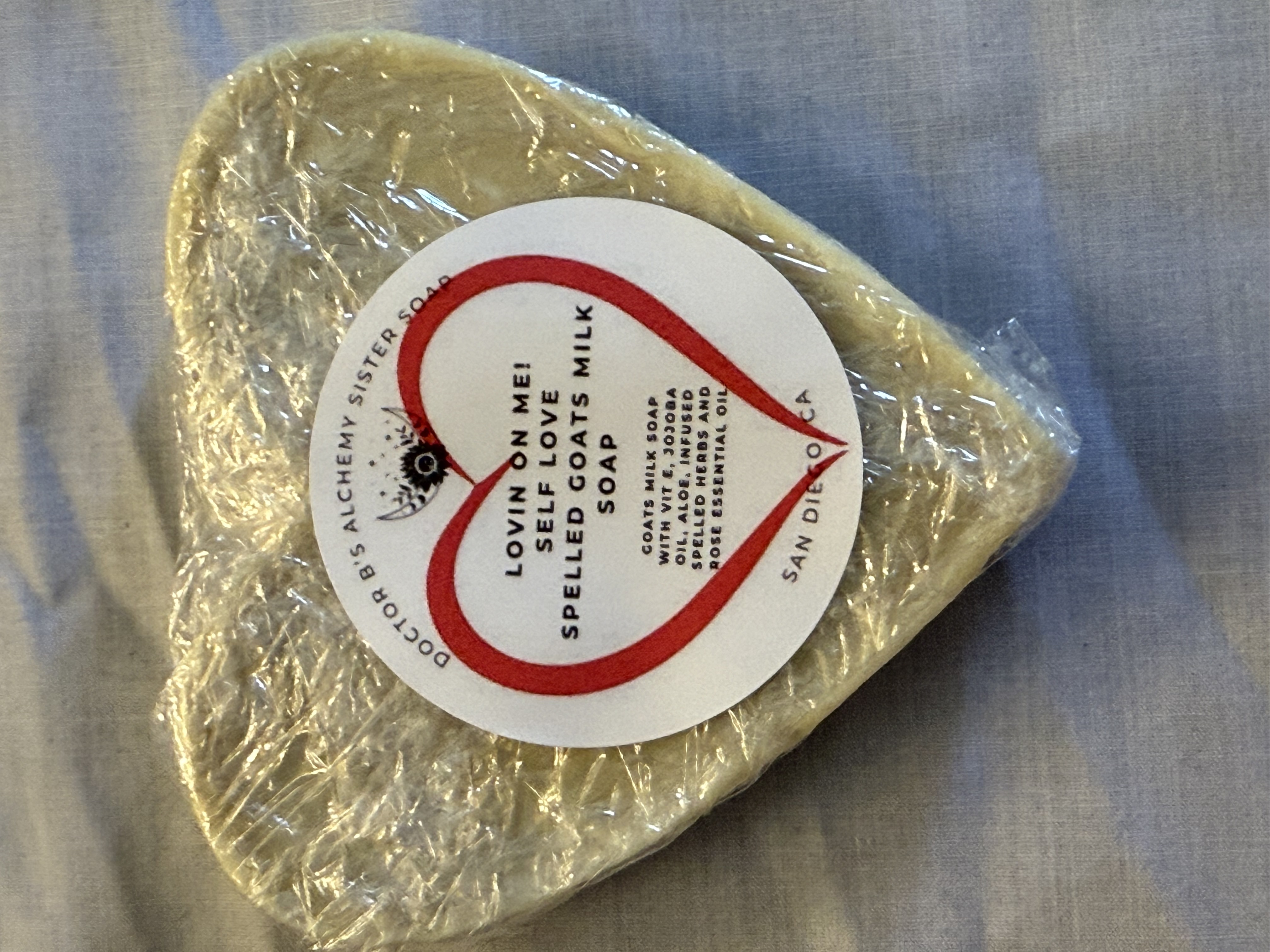 Self Love Spelled Goats Milk Soap
