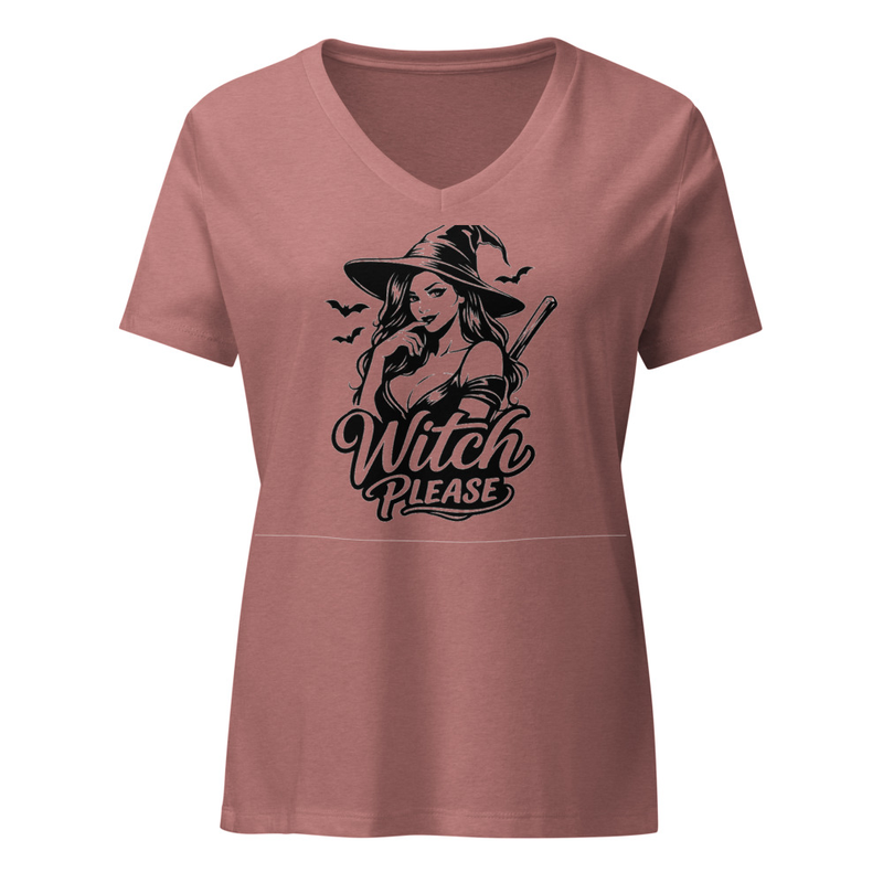 Witch Please Women’s light colors relaxed v-neck t-shirt