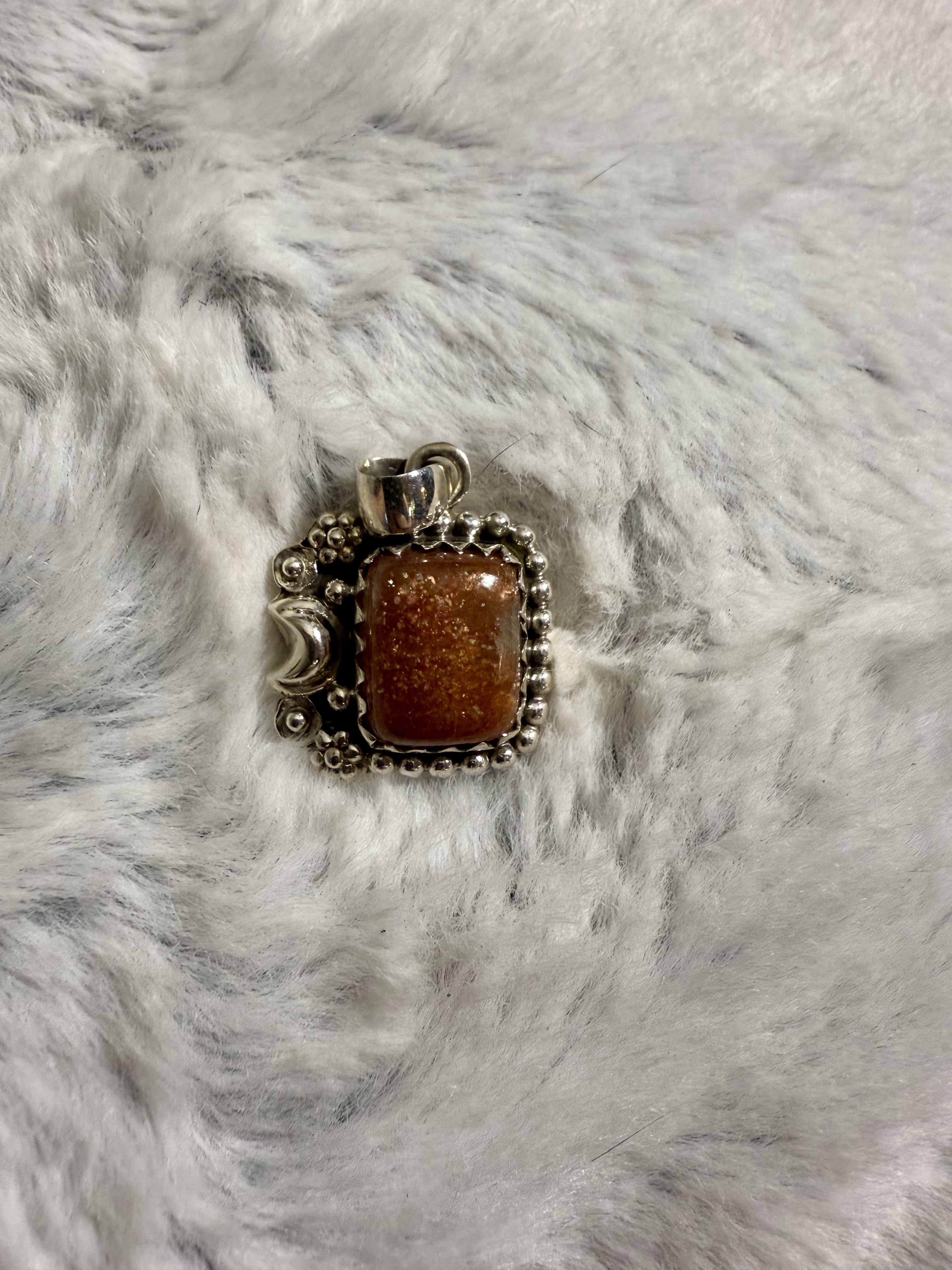 Sunstone 925 Sterling Silver Talisman Pendant