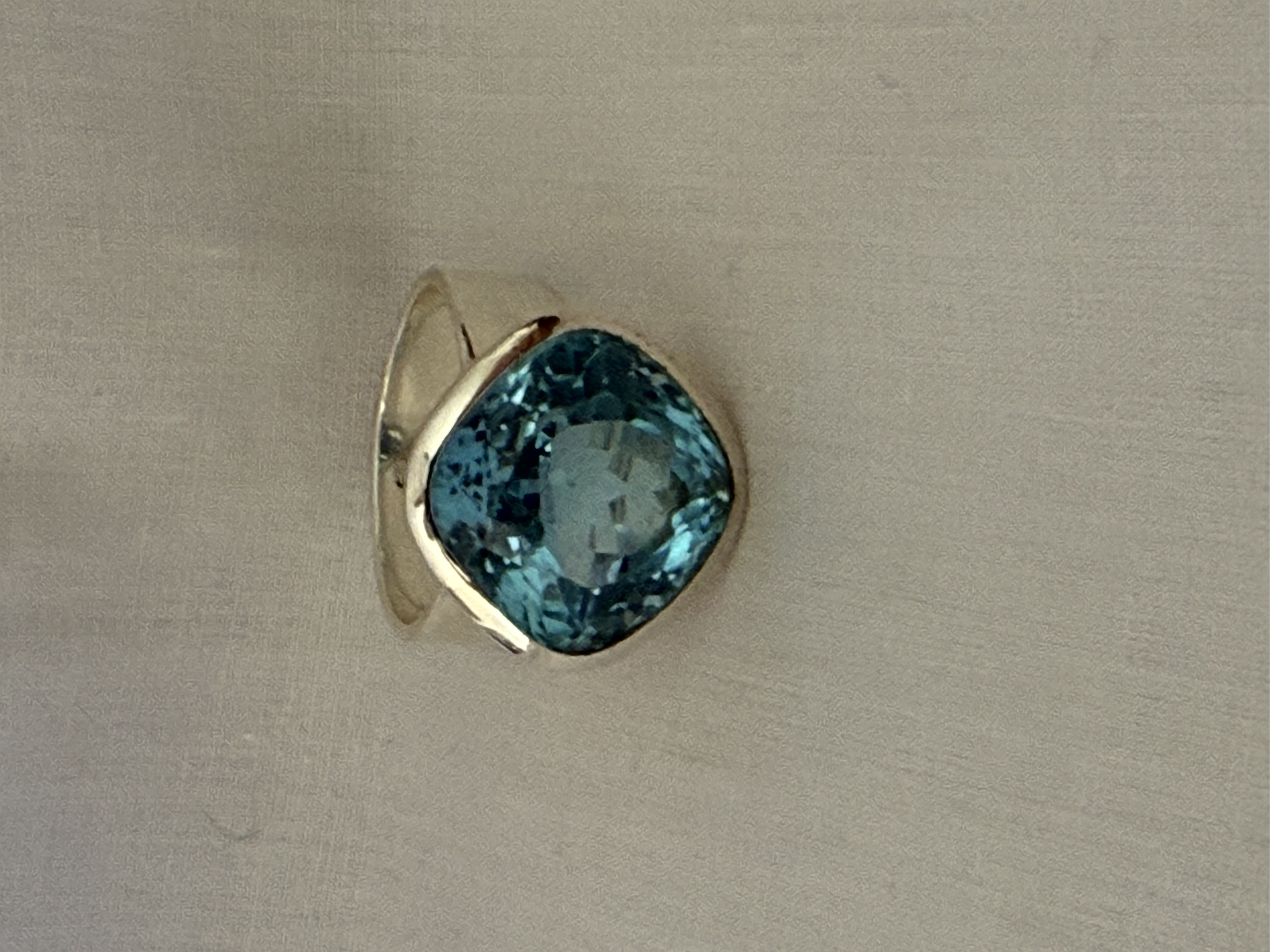Blue Topaz Silver Ring