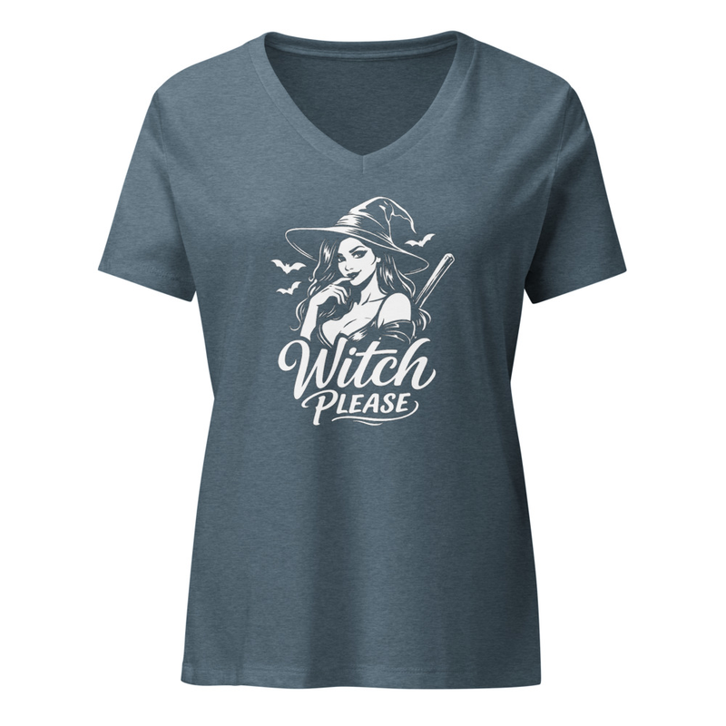 Witch Please Women’s relaxed v-neck t-shirt