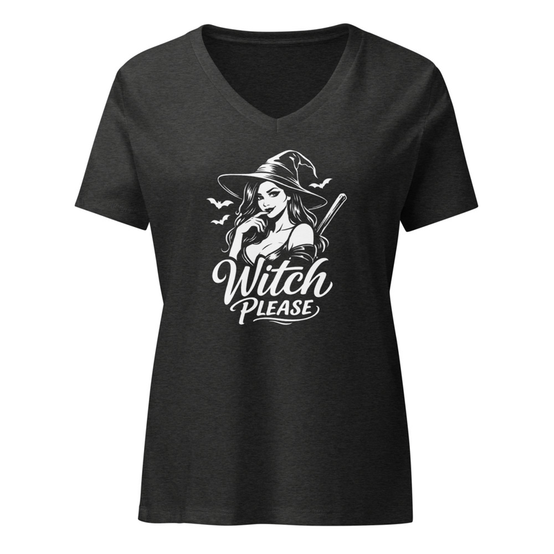 Witch Please Women’s relaxed v-neck t-shirt