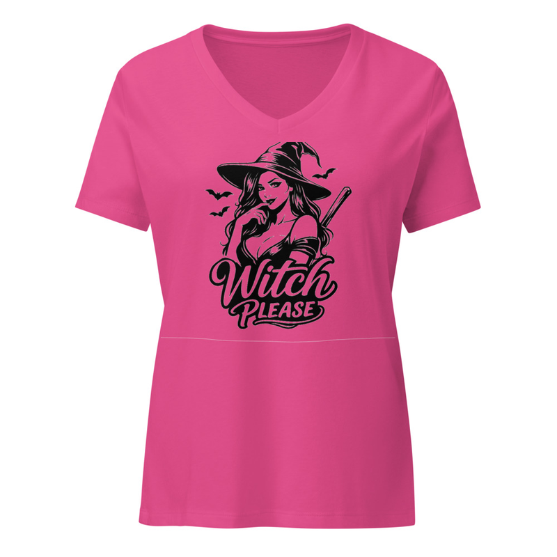 Witch Please Women’s light colors relaxed v-neck t-shirt