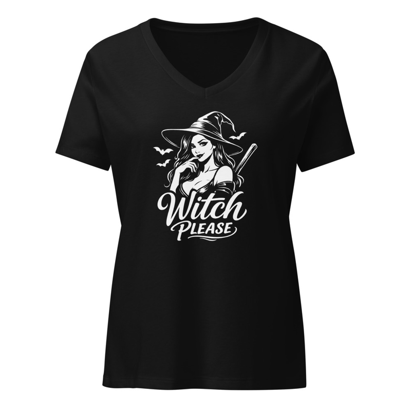 Witch Please Women’s relaxed v-neck t-shirt