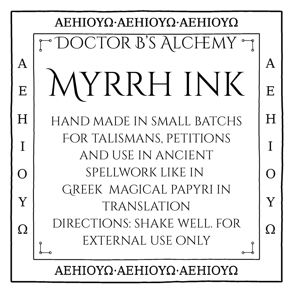 Myrrh Ink For Use In Magical Workings