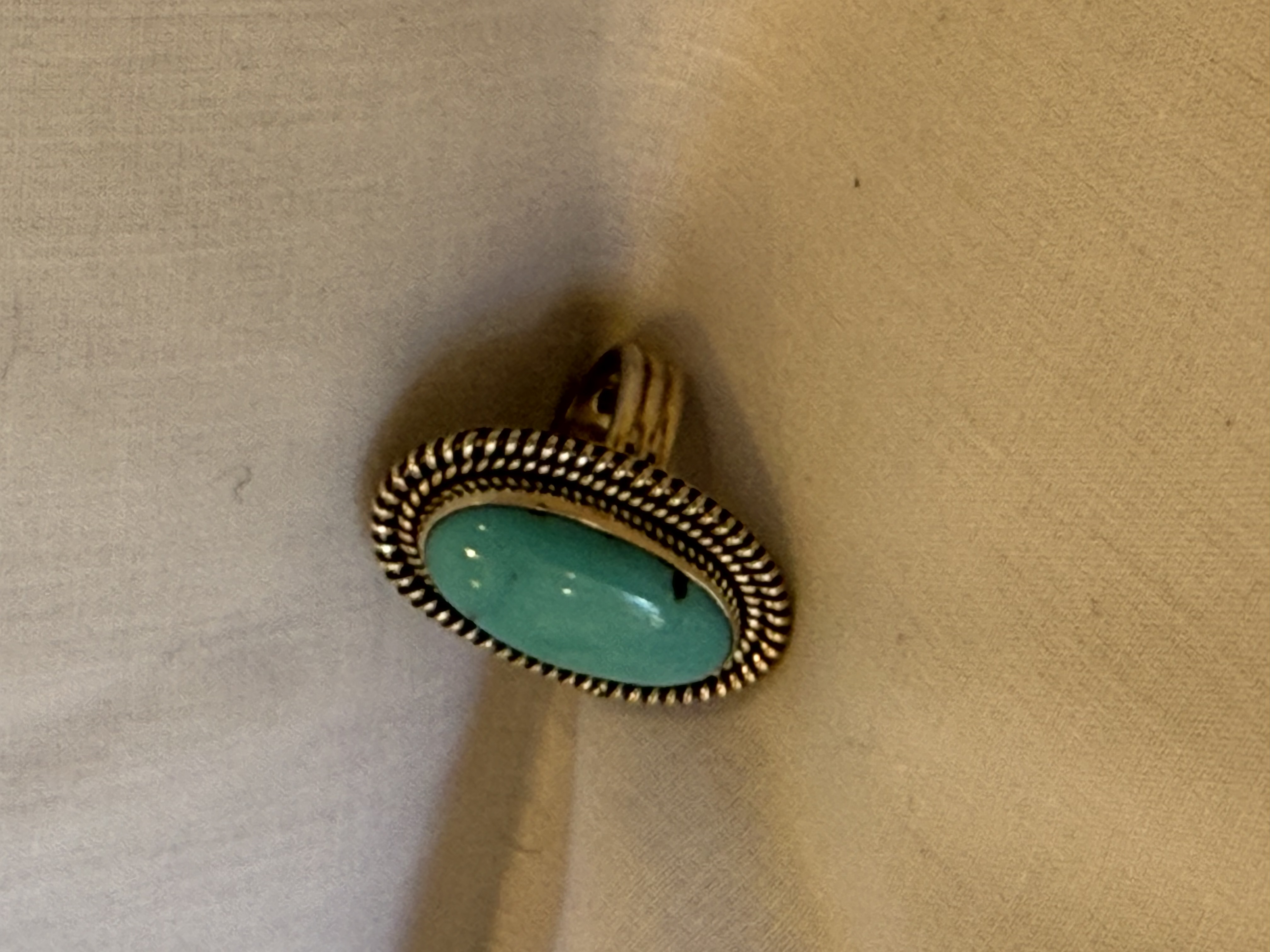 Turquoise Oval 925 Silver Ring Talisman