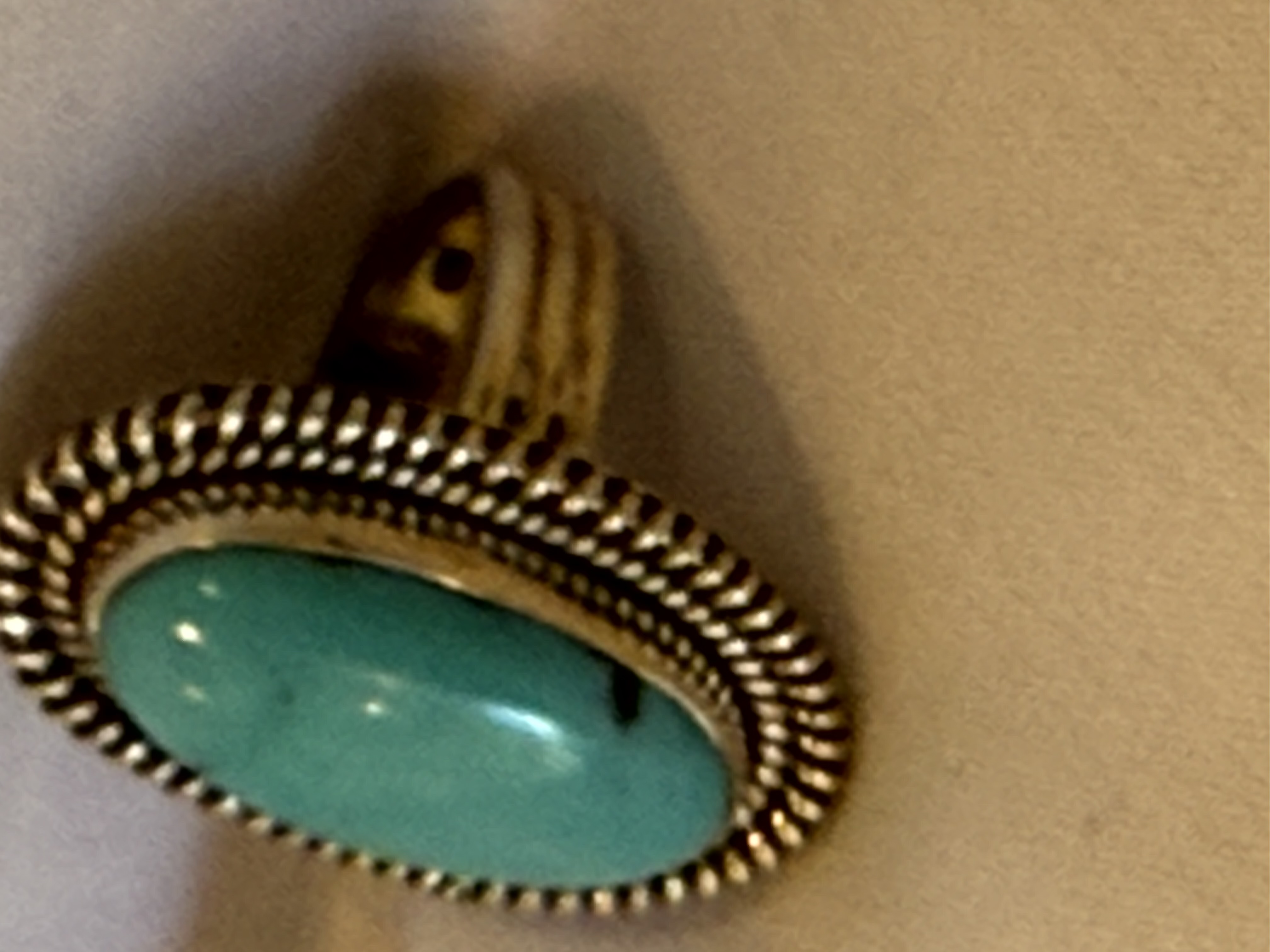 Turquoise Oval 925 Silver Ring Talisman