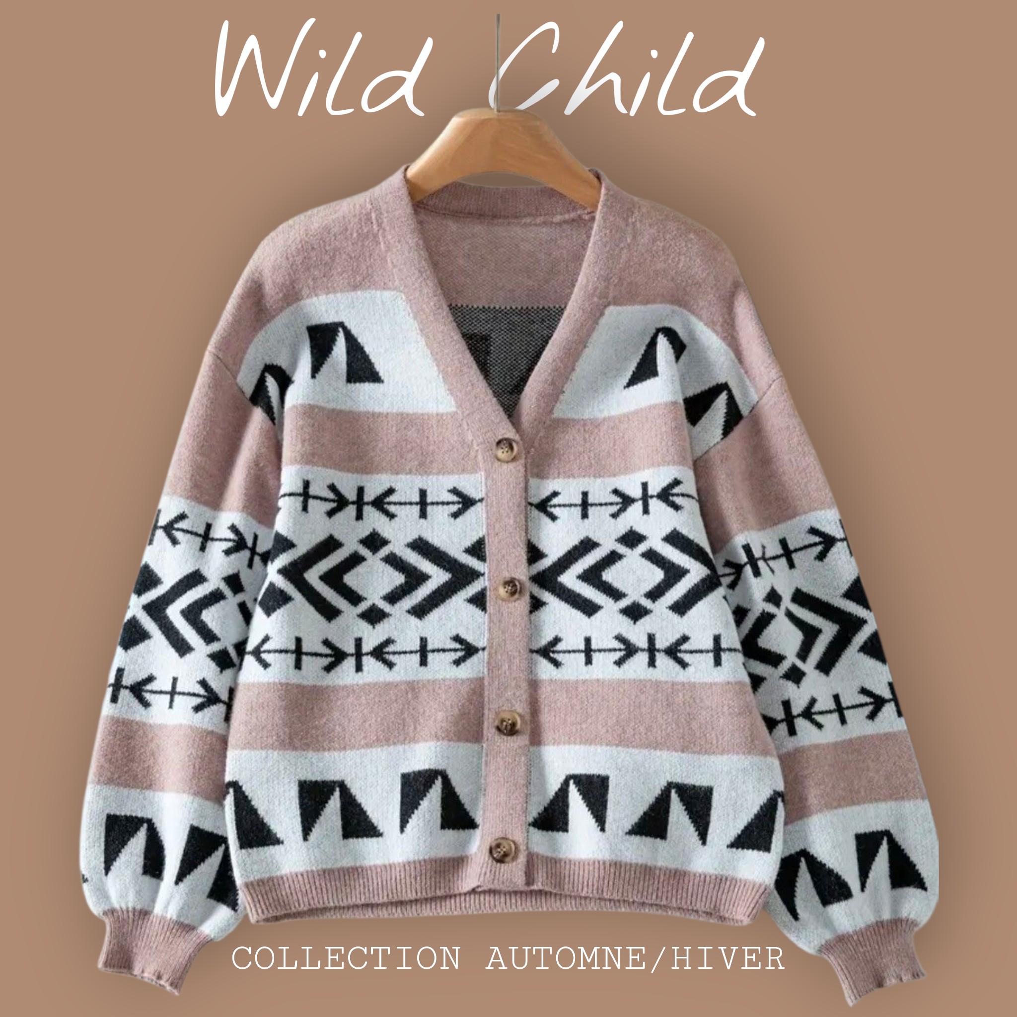 Gilet à motif AZTEC
