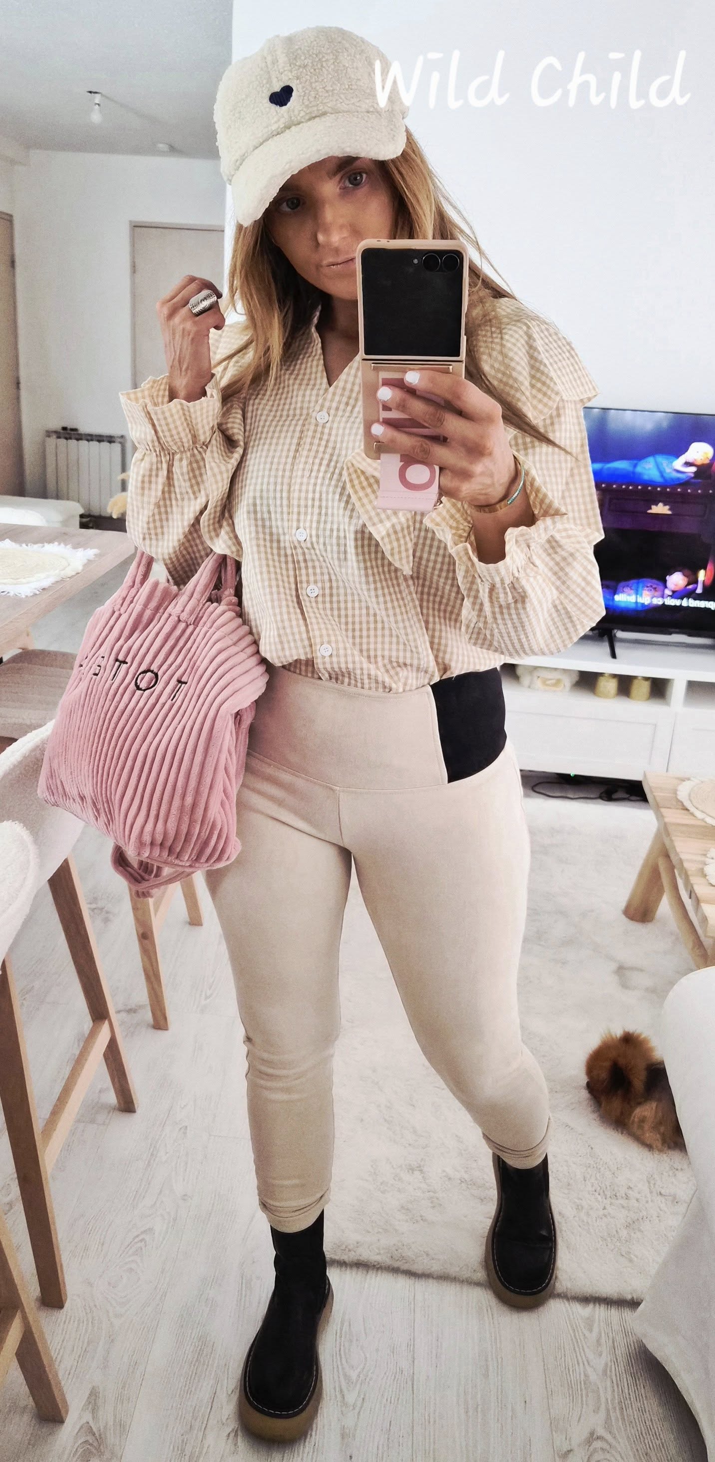 Pantalon Slim Femme Taille Haute Effet Velours, Élégance & Chaleur pour l’Hiver