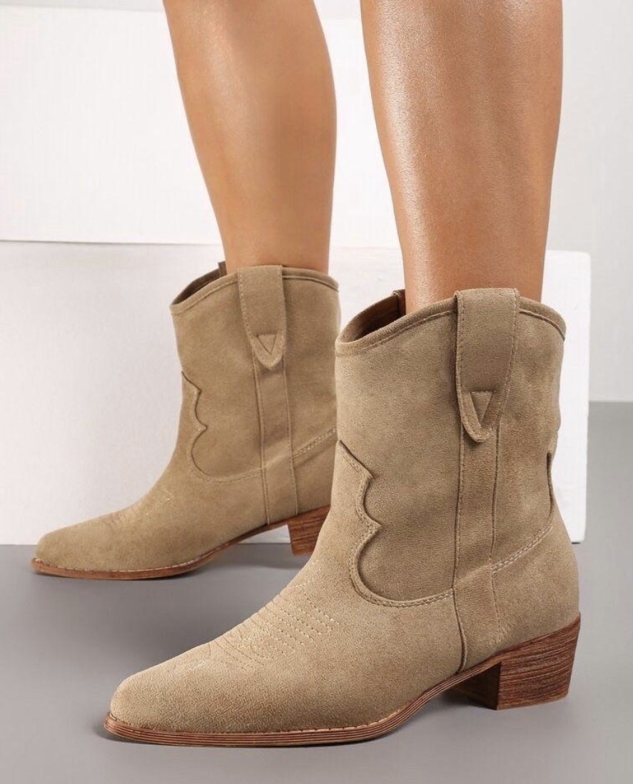 Bottes western beige DALLAS