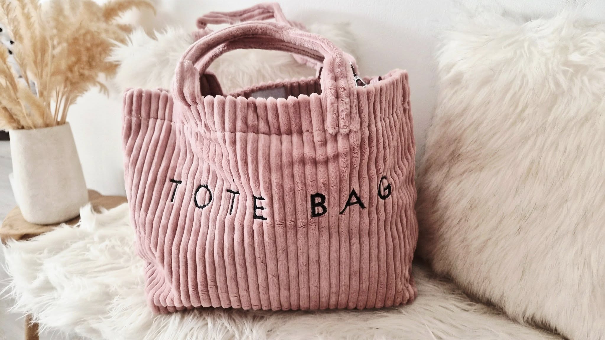 Sac Tote Bag velours TOAST